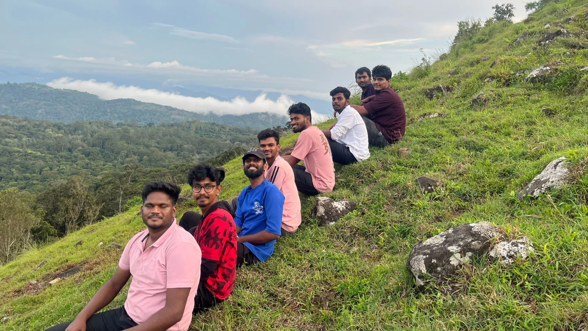 Nesans boys posing in Nelliampathy, Kerala
